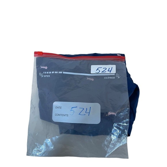 J Mclaughlin Mens Gingham Blue Fish Fishes Swim Trunks Suit Bathing Size S RARE - Picture 14 of 14